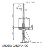 Snodo cardanico con astina esagonale