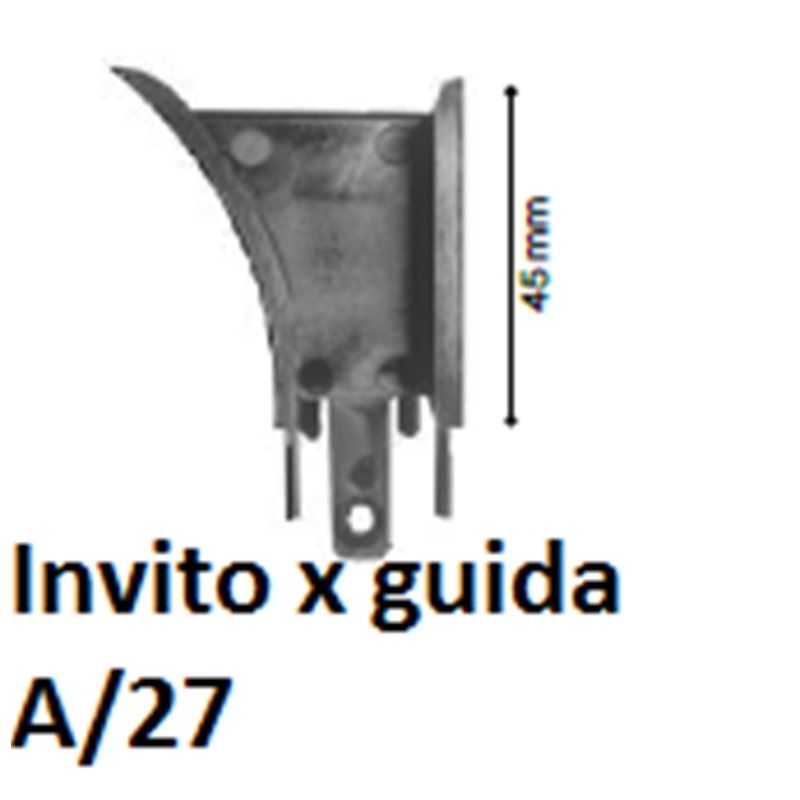 Invito in plastica per guide tapparelle