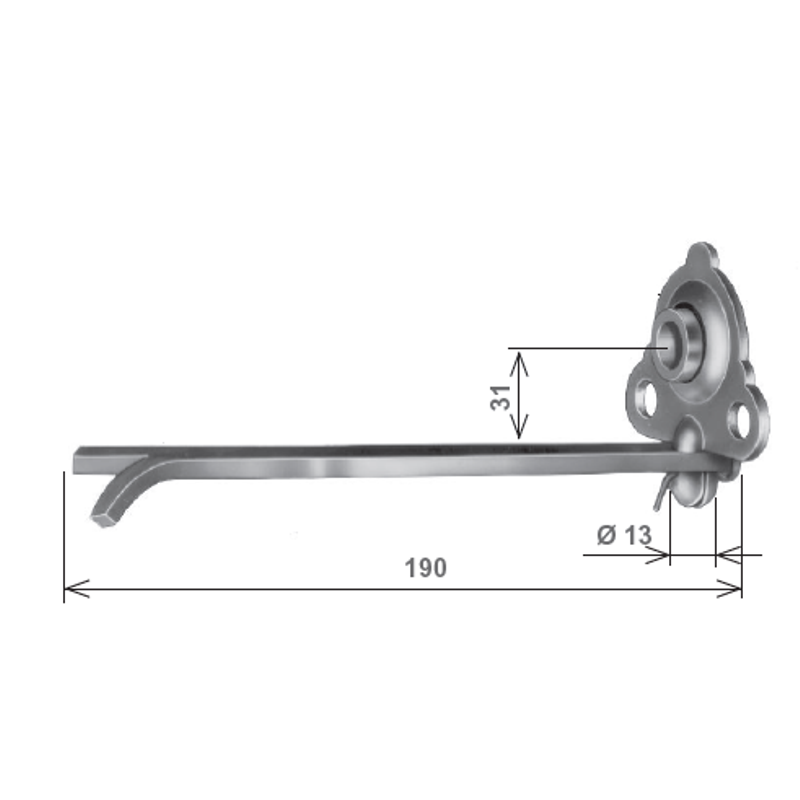 Supporto per rullo tapparelle con riduttore