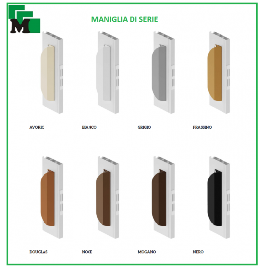 Maniglia per porta a soffietto