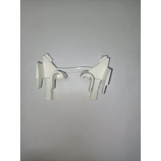 Coppia inviti in plastica per guida 22x53mm