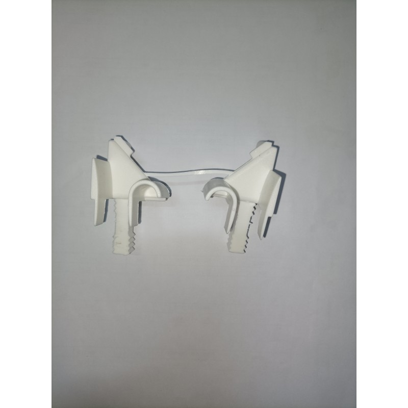Coppia inviti in plastica per guida 22x53mm