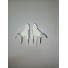 Coppia inviti in plastica per guida 28x80mm