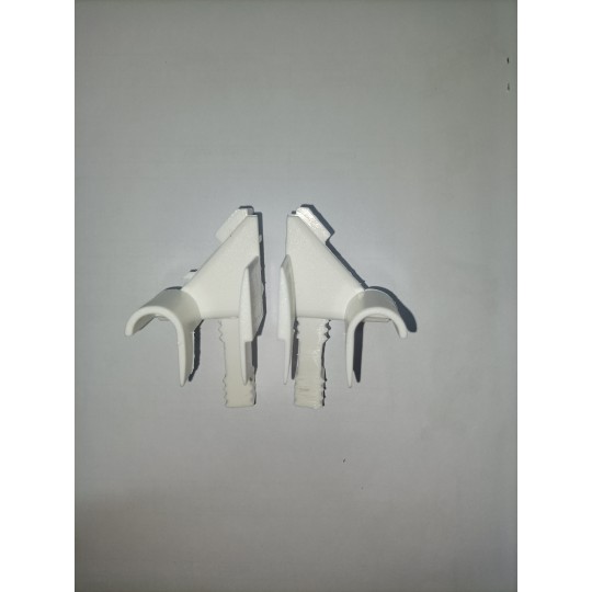 Coppia inviti in plastica per guida 28x80mm