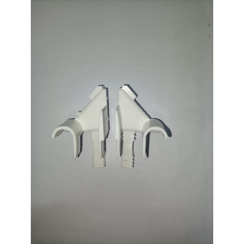 Coppia inviti in plastica per guida 28x80mm