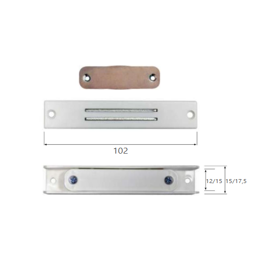 Chiusura magnetica esterna in pvc per porta a soffietto